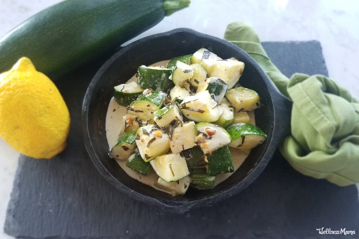 Creamy Lemon Tarragon Zucchini