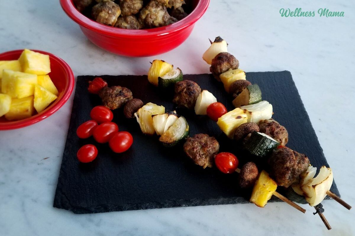 Quick & Healthy Meatball Shish Kabobs