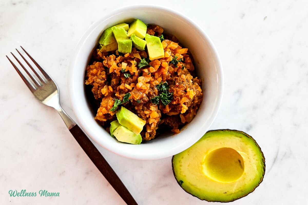 Chorizo Spanish Rice Recipe (With Cauliflower Rice)